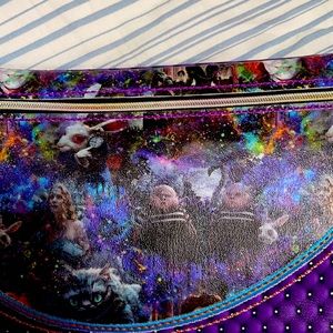 One of a kind handmade Alice in Wonderland clutch